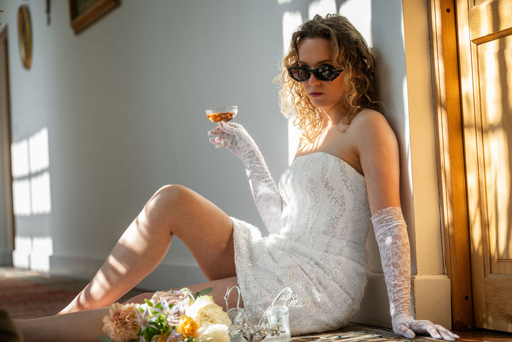 Mariée vintage robe courte